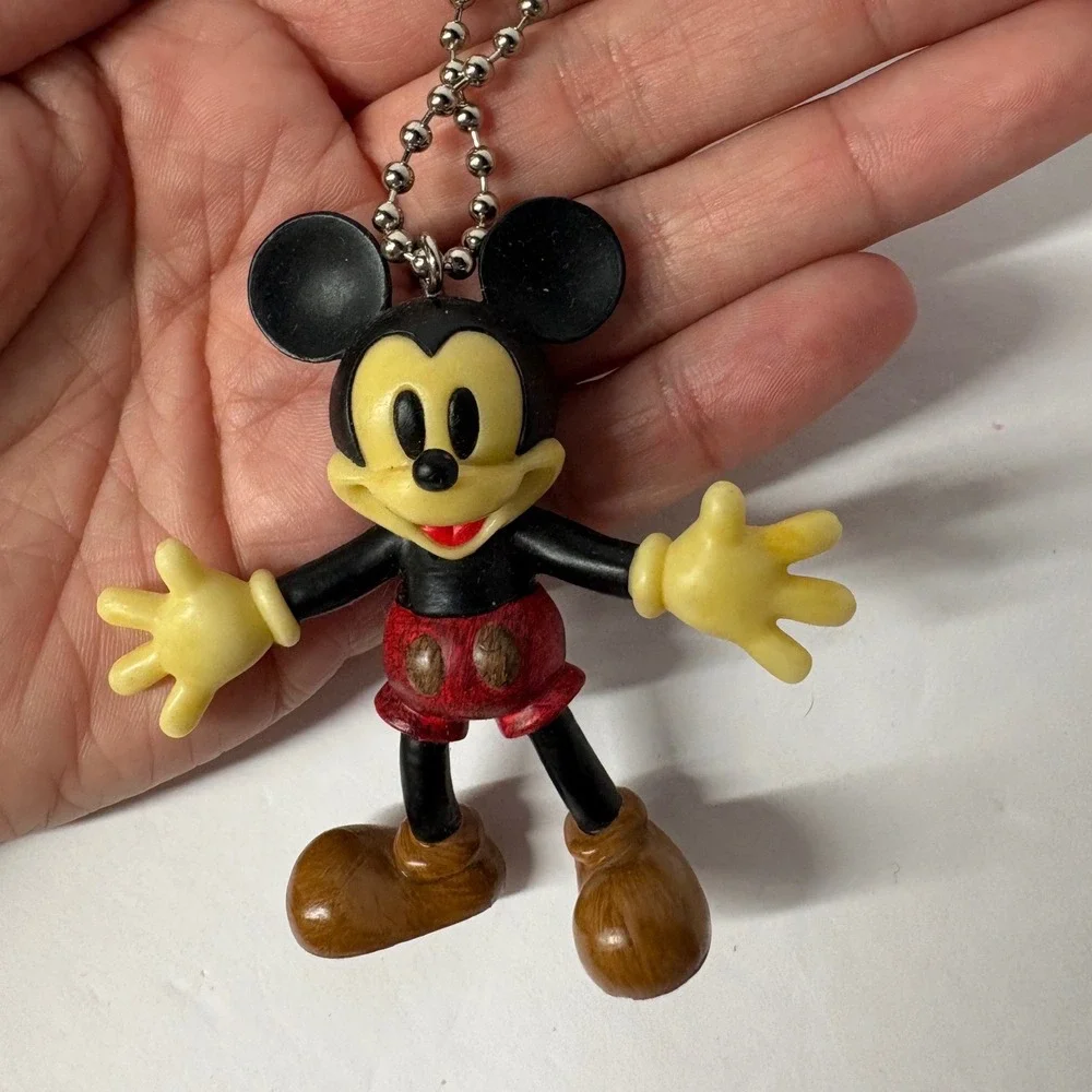 Vintage Disney Mickey Mouse Keychain Figure Disneyana Retro Collectible